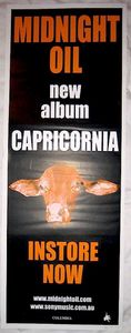 MIDNIGHT OIL - Capricornia - Instore Promo Poster