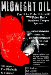MIDNIGHT OIL - La Trobe University, Melbourne, VIC (Australia) 19 Sep 1996