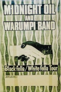 MIDNIGHT OIL - Black fella /White fella Tour - 1986 Poster