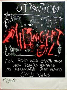 MIDNIGHT OIL - 1987 Australian Tour Poster