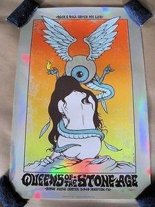 Queens of the Stone Age Houston 2014 (Silver Holo Foil Edition)