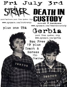 Striver / Death in Custody / Gerbia