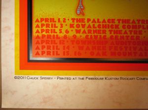 Widespread Panic 25th Anniversary Tour 2011 (Rose Marbled Parchment edition)
