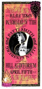 Patti Smith / Allen Ginsberg Ann Arbor 1996 (Handbill edition)