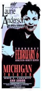 Laurie Anderson Ann Arbor 1997 (Poster edition)