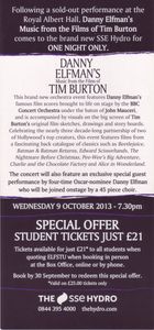 Danny Elfman's Music from the Films of Tim Burton - Glasgow, 2013