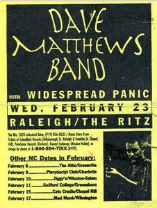 Dave Matthews Band Raleigh 1994
