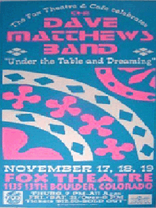 Dave Matthews Band Boulder 1994 (Color promo edition)