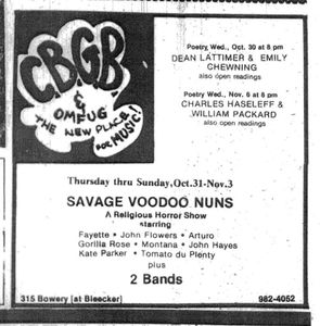 Savage Voodoo Nuns New York 1974