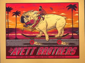 Avett Brothers Los Angeles 2019 (Gold Pearlescent Edition)