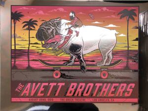 Avett Brothers Los Angeles 2019 (Gun Metal Foil Edition)