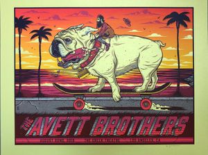 Avett Brothers Los Angeles 2019 (Lime Green Metallic Edition)