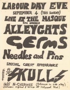 Alley Cats, Skulls, Germs, Needles & Pins - Hollywood, 1977