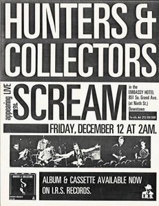 Hunters & Collectors at SCREAM in the Embassy Hotel 1986