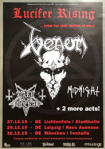 VENOM Concert Poster Lucifer Rising... From The Very Depths Of Hell A1 Germany 2019