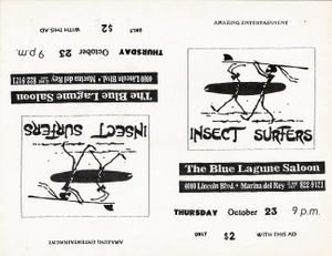 Insect Surfers Marina Del Rey, Ca. 1986