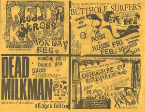 Various Artists (Redd Kross, Butthole Surfers, Dead Milkman, Pursuit Of Happiness, Circle Jerks, Man'O'War, Dark Angel Etc. - Various Venues Los Angeles, Ca. 1989