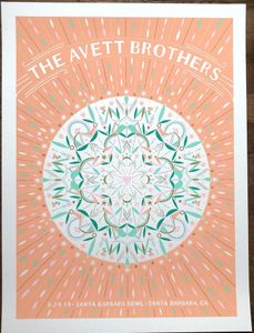 Avett Brothers Santa Barbara 2019 (White Shimmer Edition)