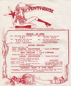 The Penthouse Fridays in April 1976