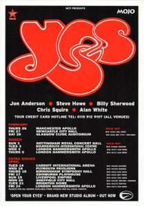 Yes 'Open Your Eyes' flyer (1998)