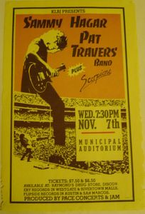 Sammy Hagar Austin November 7, 1979