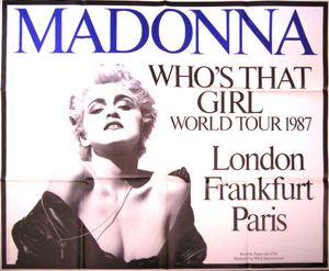 Madonna - Giant Souvenir Poster From The Who's That Girl World Tour 1987, 1987