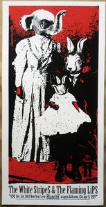 White Stripes / Flaming Lips Chicago 2003 (Red/Black Handbill edition)
