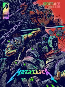 Metallica Antwerp 2017 (Night 1) (AP Rainbow Foil Variant)
