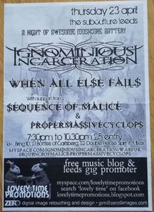 Ignominious Incarceration Leeds 2009