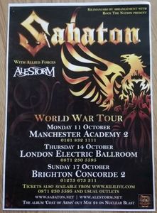 Sabaton UK Tour 2010