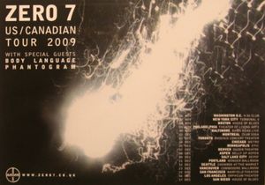 Zero 7 US/Canadian Tour 2009