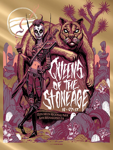 Queens Of The Stone Age San Bernardino 2017 (AP Gold Foil Variant)