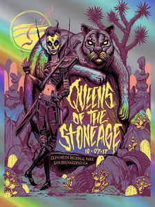 Queens Of The Stone Age San Bernardino 2017 (AP Rainbow Foil Variant)