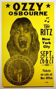 Ozzy Osbourne New York 1982