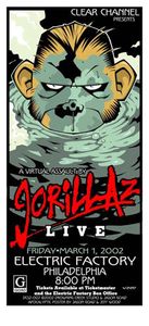 Gorillaz Philadelphia 2002 (Handbill edition)