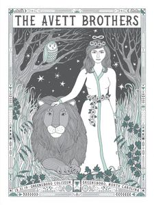 Avett Brothers Greensboro 2019 (VIP) (White Shimmer Edition)