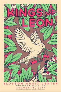 Kings Of Leon Cuyahoga Falls 2017 VIP (Artist Proof)