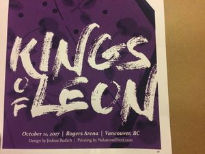 Kings Of Leon Vancouver 2017 VIP (Artist Proof)