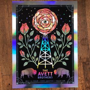 Avett Brothers Tulsa 2019 (Rainbow Foil Variant)