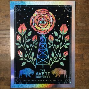 Avett Brothers Tulsa 2019 (Glitter Foil Variant)