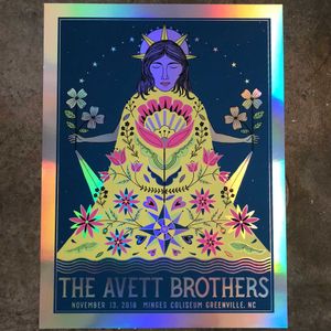 Avett Brothers Greenville 2018 (Rainbow Foil Variant)