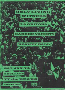 ONLY LIVING WITNESS / LA GRITONA / GARDEN VARIETY / HONKEY BALL
