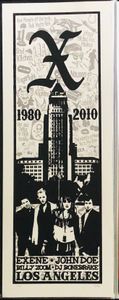 X "1980-2010" gig poster.