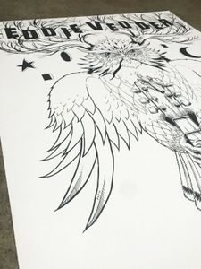 Eddie Vedder Austin 2012 (Original Inking)