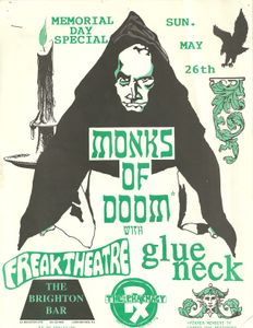 Monks Of Doom - Freak Theatre - Glue Neck - The Pharmacy @ The Brighton Bar - Sun. May 268th
