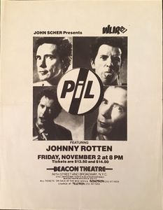 JOHN SCHER Presents PiL FEATURING JOHNNY ROTTEN