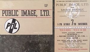 PUBLIC IMAGE, LTD. EDITION: 5000 October 1982 I.P.