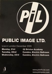 PiL PUBLIC IMAGE LTD. December 2009