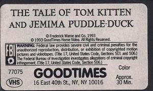 The Tale Of Tom Kitten And Jemima Puddle-Duck