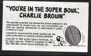 You're In The Super Bowl, Charlie Brown